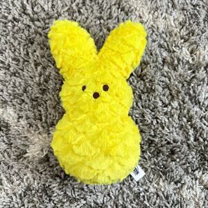 Peeps Yellow Bunny Plush Toy Fuzzy Peep Stuffed Animal Just Play Easter Basket